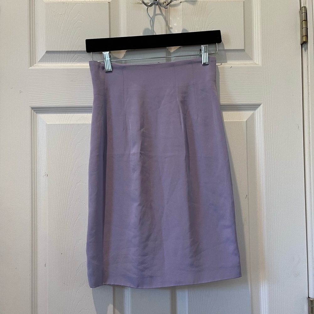 Richard Tyler 100% Silk Purple Couture Skirt